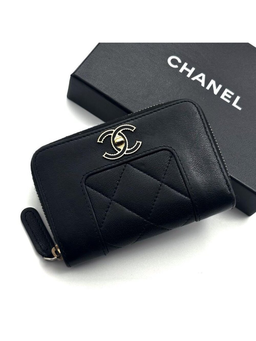 Chanel Wallet Mademoiselle Round Zip Coin Purse